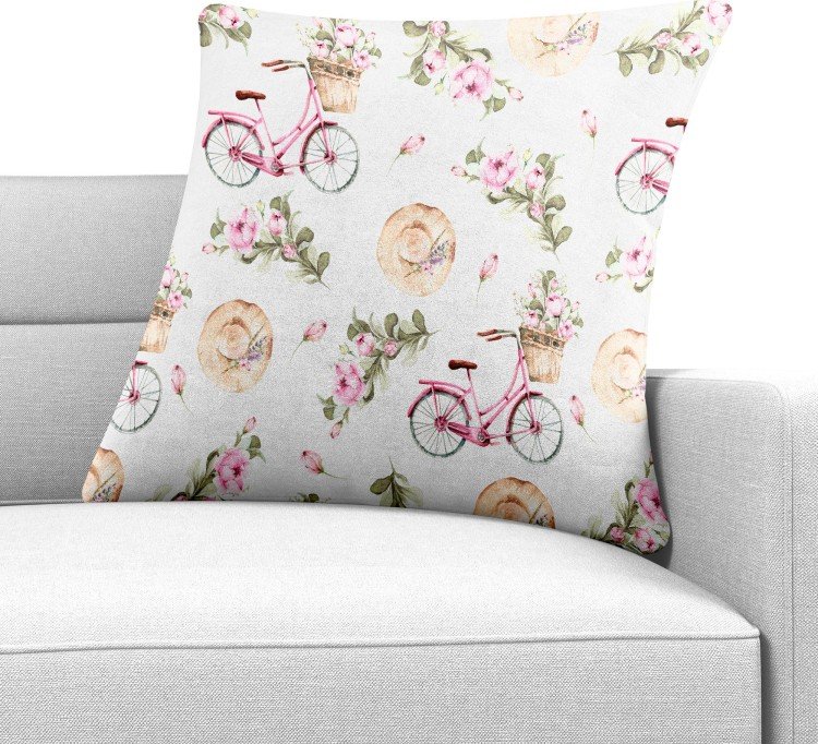 Подушка квадратная Cortin «Розовый велосипед»